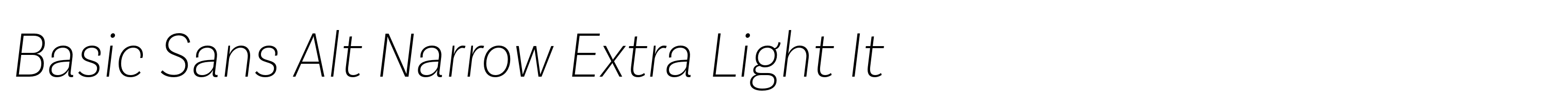 Basic Sans Alt Narrow Extra Light It